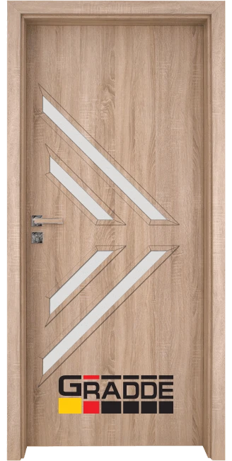 Интериорна врата Gradde Paragon-glas-3/4 , цвят Дъб Вераде